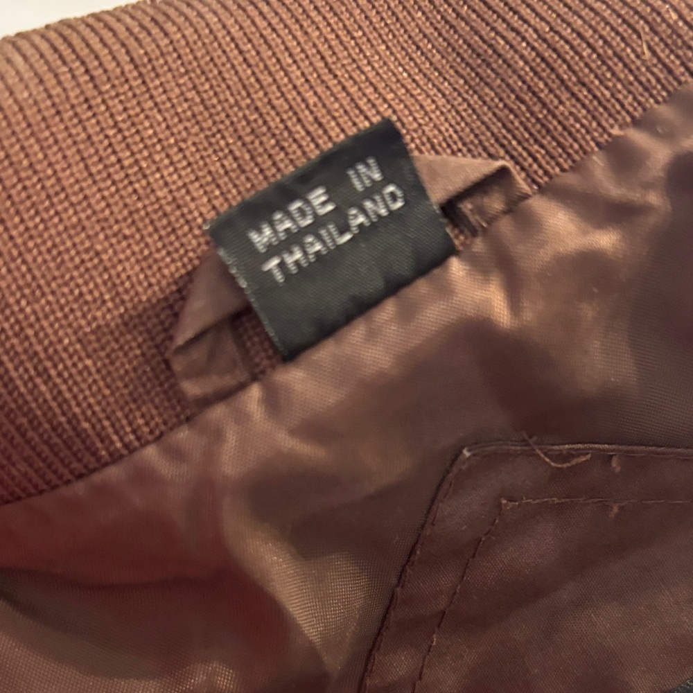 Vintage 80’s brown men’s MEMBERs ONLY Thailand zip up jacket sz 42 EUC - Picture 11 of 12
